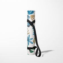 Load image into Gallery viewer, Blue Ink Floral Yoga Mat