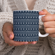 Load image into Gallery viewer, Blue Snowflake Pattern - Mug