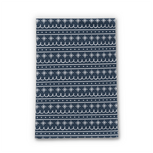 Load image into Gallery viewer, Blue Snowflake Pattern Tea Towel