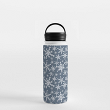 Load image into Gallery viewer, Blue Snowflakes Handle Lid Water Bottle