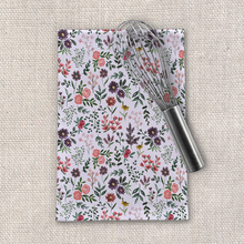 Load image into Gallery viewer, Bright Watercolor Flower - Purple - Tea Towel