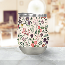 Load image into Gallery viewer, Bright Watercolor Flower Stemless Wine Tumbler