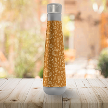 Load image into Gallery viewer, Bronze Floral Ink Pumpkin Peristyle Water Bottle