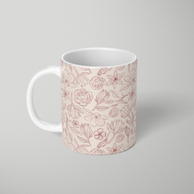 Load image into Gallery viewer, Burgundy Magnolia Pattern - Mug
