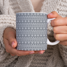 Load image into Gallery viewer, Gray Snowflake Pattern - Mug
