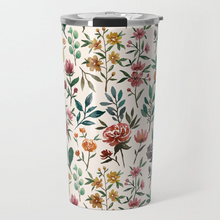 Load image into Gallery viewer, Colorful Watercolor Flowers Travel Mug