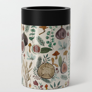 Figs, Mushrooms, and Leaves Can Cooler/Koozie