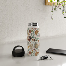 Load image into Gallery viewer, Figs, Mushrooms, and Leaves Handle Lid Water Bottle