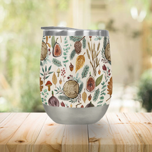 Load image into Gallery viewer, Figs, Mushrooms, and Leaves Stemless Wine Tumbler