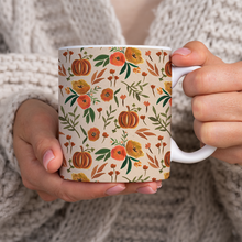Load image into Gallery viewer, Floral Fall Pumpkin Pattern - Mug