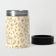 Load image into Gallery viewer, Floral Ink Pumpkin Can Cooler/Koozie