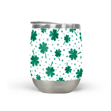 Load image into Gallery viewer, Four Leaf Clover | St. Patrick's Day Stemless Wine Tumbler