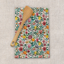 Load image into Gallery viewer, Fruit and Flowers Tea Towel
