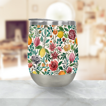 Load image into Gallery viewer, Fruit and Flowers Stemless Wine Tumbler