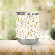 Load image into Gallery viewer, Gold Falling Leaves Stemless Wine Tumblers