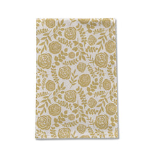 Load image into Gallery viewer, Gold Floral Pattern Tea Towel
