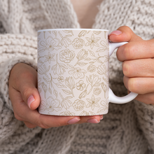 Load image into Gallery viewer, Gold Magnolia Pattern - Mug