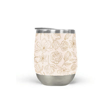Load image into Gallery viewer, Gold Magnolia Stemless Wine Tumblers
