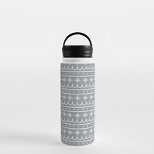Load image into Gallery viewer, Gray Snowflake Pattern Handle Lid Water Bottle