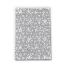 Load image into Gallery viewer, Gray Snowflakes Tea Towel