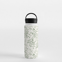 Load image into Gallery viewer, Green Christmas Branch Handle Lid Water Bottle