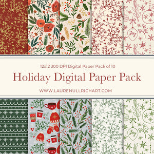 Holiday Digital Paper Pack