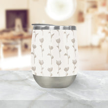 Load image into Gallery viewer, Ink Flower Pattern Stemless Wine Tumblers