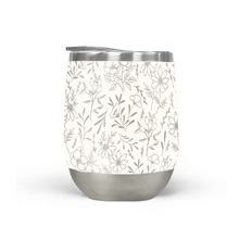 Load image into Gallery viewer, Ivory Flower Stemless Wine Tumbler