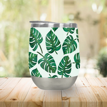 Load image into Gallery viewer, Monstera Watercolor Stemless Wine Tumbler