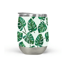Load image into Gallery viewer, Monstera Watercolor Stemless Wine Tumbler