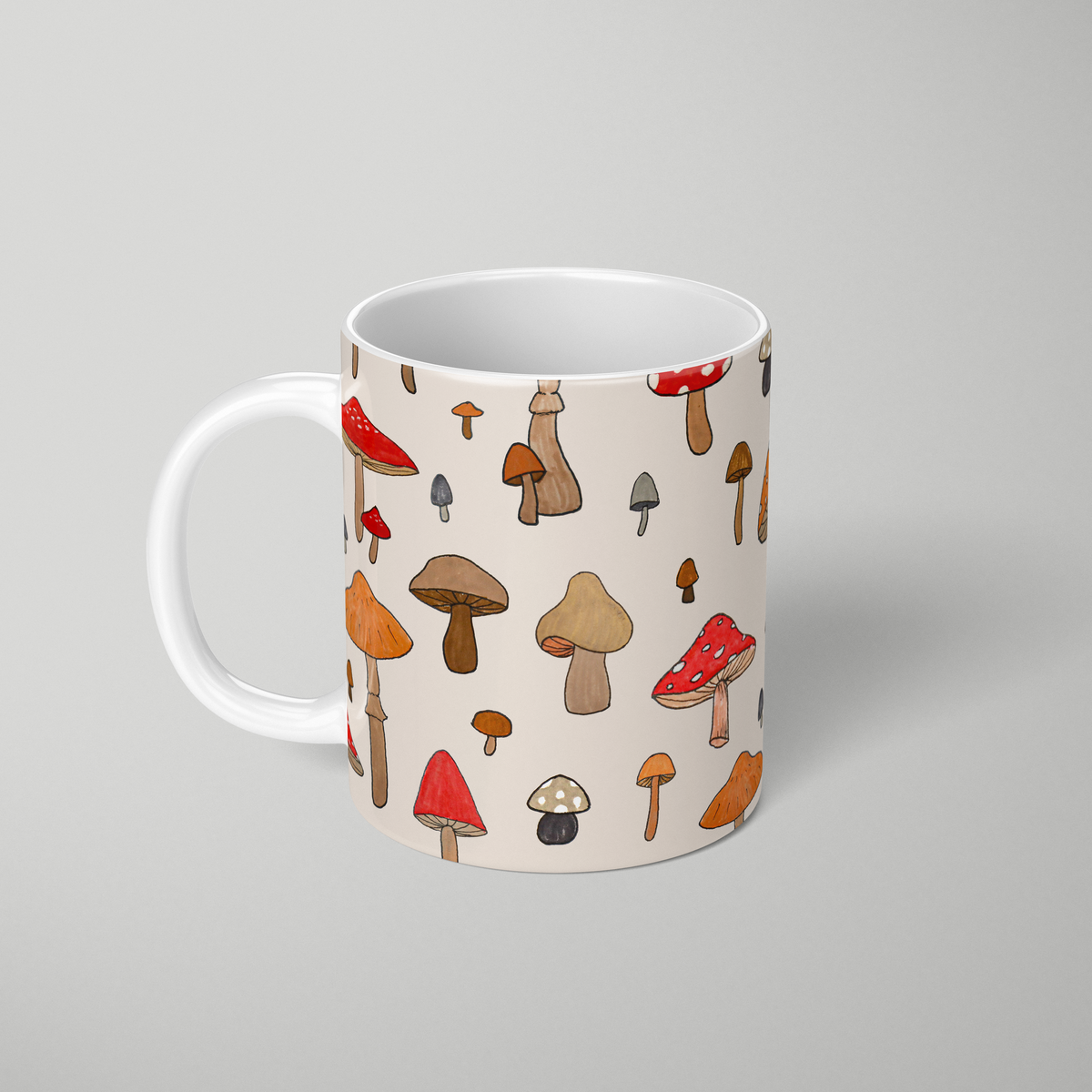 Mushroom Peace Ceramic Coffee Mug – Teepital – Everyday New Aesthetic  Designs