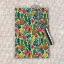 Load image into Gallery viewer, Pineapple and Papaya Tropical Tea Towel