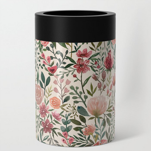 Pink Spring Flowers Can Cooler