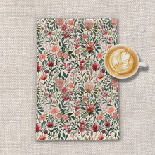 Load image into Gallery viewer, Pink Spring Flowers Tea Towel