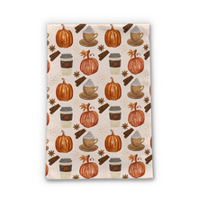 Load image into Gallery viewer, Pumpkin Spice Coffee Tea Towel