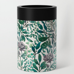 Purple Flowers and Eucalyptus Leaves Can Cooler