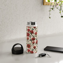 Load image into Gallery viewer, Red Fall Flowers Handle Lid Water Bottle