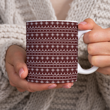 Load image into Gallery viewer, Red Snowflake Pattern - Mug