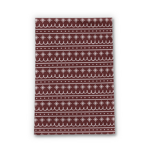 Red Snowflake Pattern Tea Towel