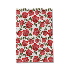 Load image into Gallery viewer, Rose Watercolor Tea Towel