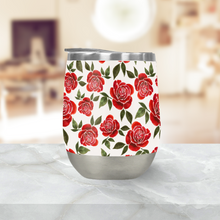 Load image into Gallery viewer, Rose Watercolor Stemless Wine Tumbler