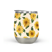 Load image into Gallery viewer, Summer Sunflower Stemless Wine Tumbler