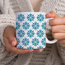 Load image into Gallery viewer, Teal Watercolor Tile Pattern - Mug