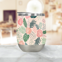 Load image into Gallery viewer, Tropical Floral Stemless Wine Tumbler