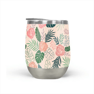Tropical Floral Stemless Wine Tumbler