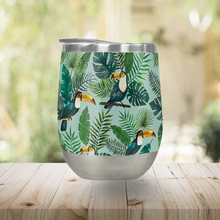 Load image into Gallery viewer, Tropical Toucan Stemless Wine Tumbler