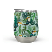 Load image into Gallery viewer, Tropical Toucan Stemless Wine Tumbler