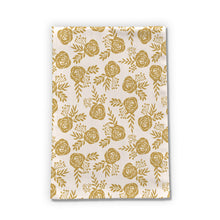 Load image into Gallery viewer, Warm Gold Floral Tea Towels