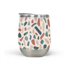 Load image into Gallery viewer, Warm Terrazzo Pattern Stemless Wine Tumblers