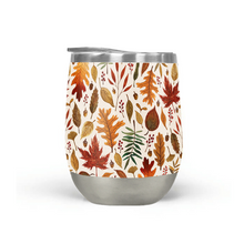 Load image into Gallery viewer, Watercolor Fall Leaves Stemless Wine Tumbler